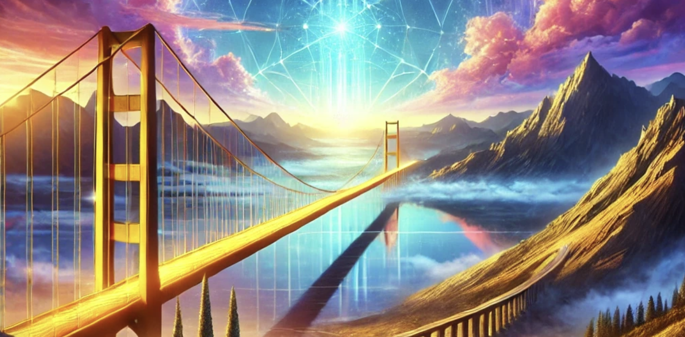 Golden bridge with a bright future, the cover image for the blog post